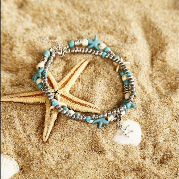⭐New Starfish and Beads Ankle Bracelet - Picture 5 of 5